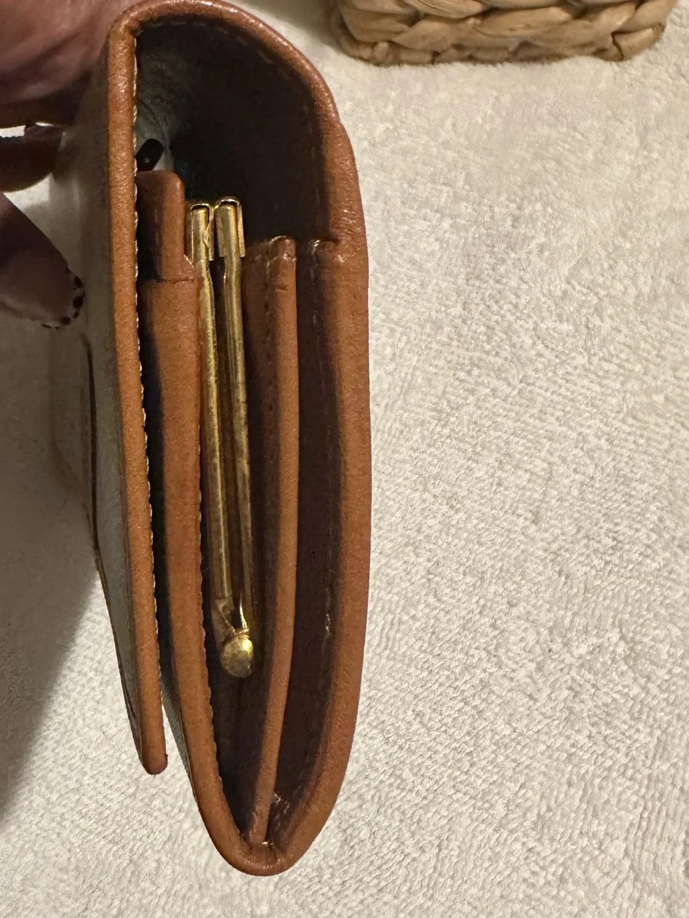 Celine Macadam Kiss Lock Wallet Leather Long Wallet Made in Italy